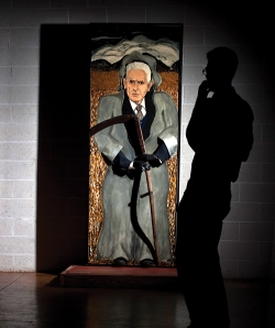 John Root Hopkins's Kevorkian piece on view at AVAM; photo courtesy Baltimore magazine